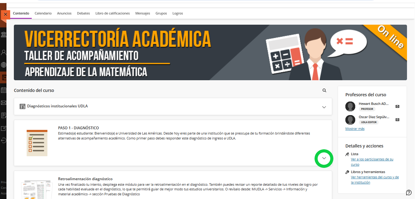 Vista previa de la información dentro de módulos 